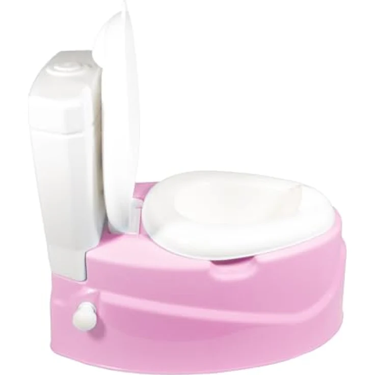 Lemodo Toilettentrainer Töpfchen für Kinder ab 18 Monaten mit Musik, herausnehmbarer Innenbehälter, pink/blau/grau – Bild 3