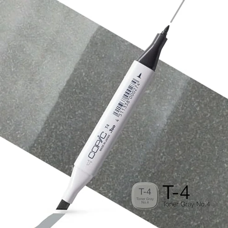 Copic Classic Marker Typ T - 4, toner gray No. 4, professioneller Layoutmarker mit dualem Spitzensystem und Nachfüllfunktion – Bild 2