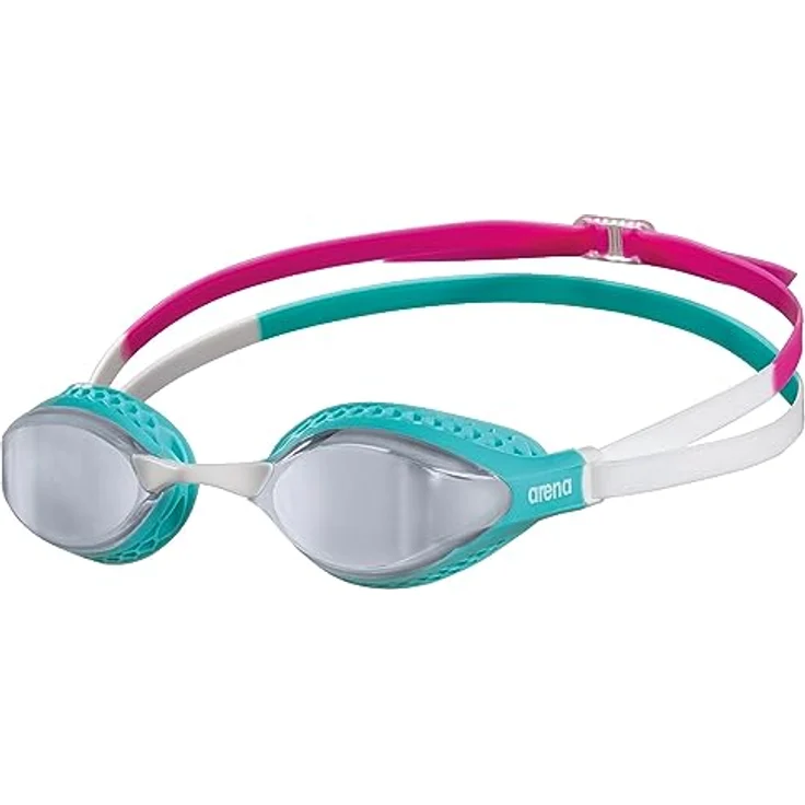 arena Airspeed Mirror Anti Beschlag Unisex Wettkampf Schwimmbrille für Erwachsene, Schwimmbrille mit Breiten Gläsern, UV-Schutz, 3 Austauschbaren Nasenstegen, Air-Seals Dichtungen – Bild 1