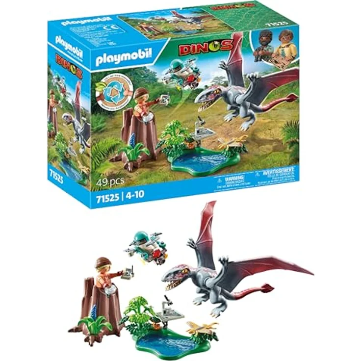 PLAYMOBIL 71525 Beobachtungsstation für Dimorphodon, Spielset mit Drohne und Mikroskop, Mehrfarbig – Bild 1