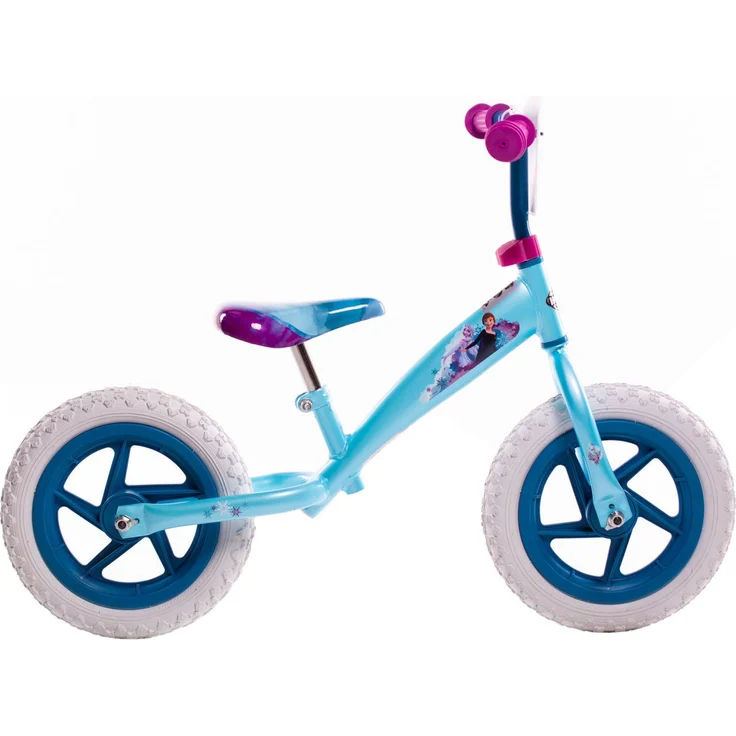 Huffy Frozen Kinder 12-Zoll Laufrad, blau-violett mit verstellbarem Sitz und einzigartiger Lenkerplakette
