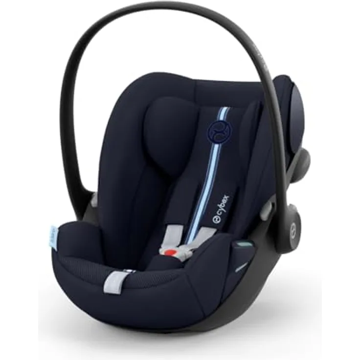 Cybex Babyschale Cloud G i-Size Plus, ergonomische Liegeposition, Plus Stoff Design