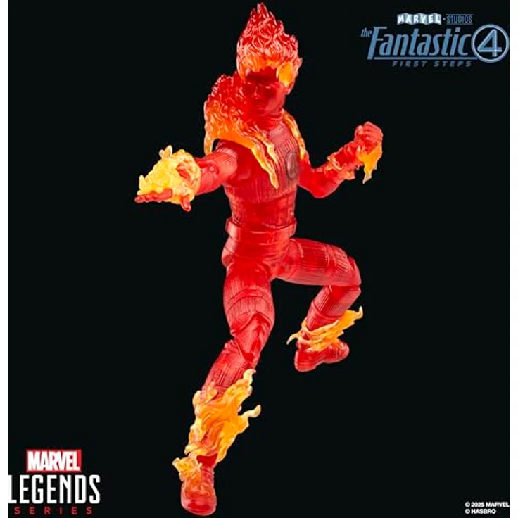 Hasbro The Fantastic Four: First Steps Marvel Legends Actionfigur Human Torch, 15 cm, vollbeweglich mit 2 austauschbaren Händen – Bild 8