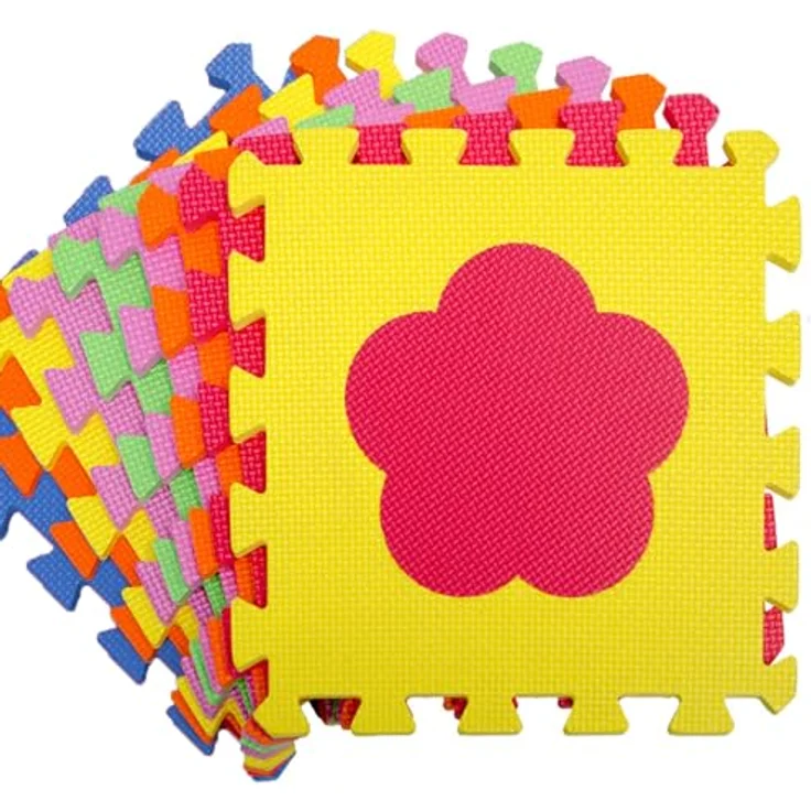 LittleTom 10 Teile Spielmatte Baby ab Null - 30x30 Schaumstoff Puzzlematte Kinder Isomatte Baby Spielteppich Outdoor - Puzzle Teppich Matte Baby Krabbelmatte Abwaschbar Bodenschutzmatte Kinderzimmer – Bild 4
