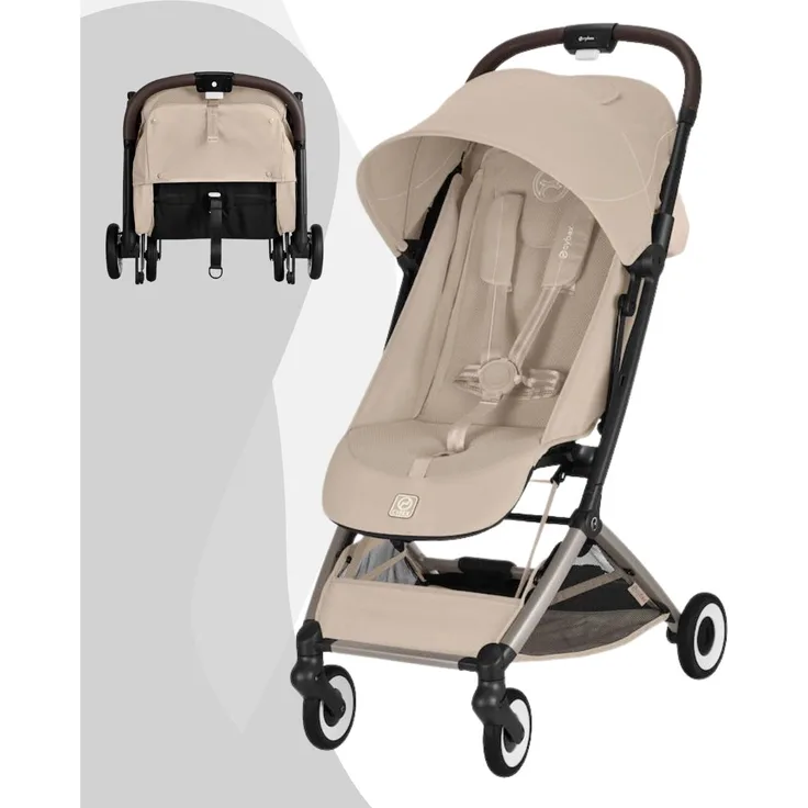 Cybex Orfeo Buggy 2026, leichter Buggy mit ergonomischer Liegeposition, faltbar und handgepäcktauglich, Almond Beige