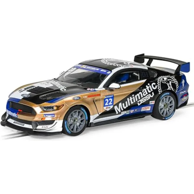 Scalextric C4403 Ford Mustang GT4 – Canadian GT 2021 – Multimatic Motorsport Cars – Weltmeister/Langstreckenrennen, lackiert