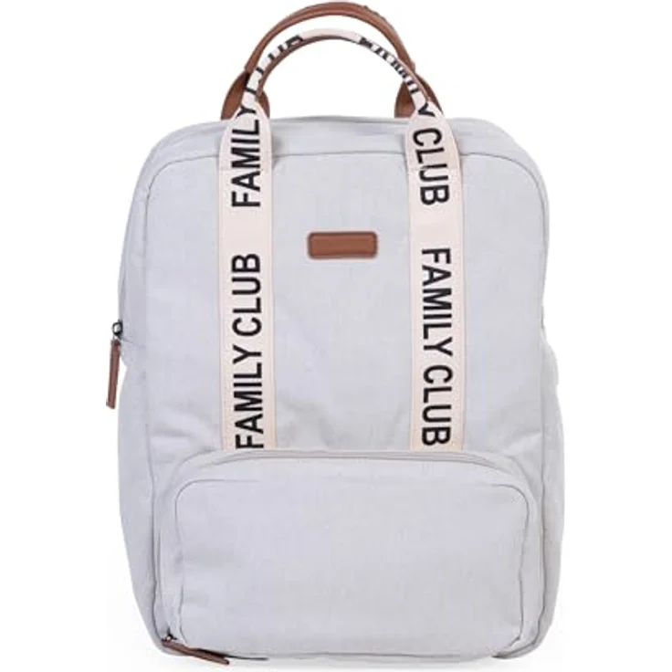 CHILDHOME Wickelrucksack Family Bag Club, Großes Fassungsvermögen, Multifunktional, Isotherm Taschen, Trolley-Koffer Durchgang, Kinderwagenbefestigung, 20,5L, Ecru – Bild 1