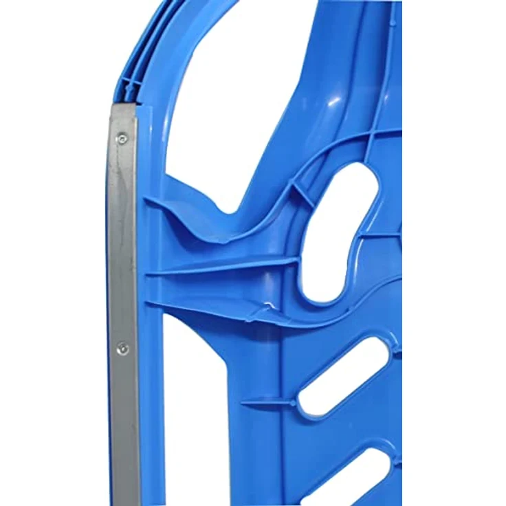 JAMARA 461121 Play Schlitten Snow-Star 90cm-Metallkufen, Seil mit Griff zum Ziehen, schlagzäher Kunststoff, blau – Bild 3