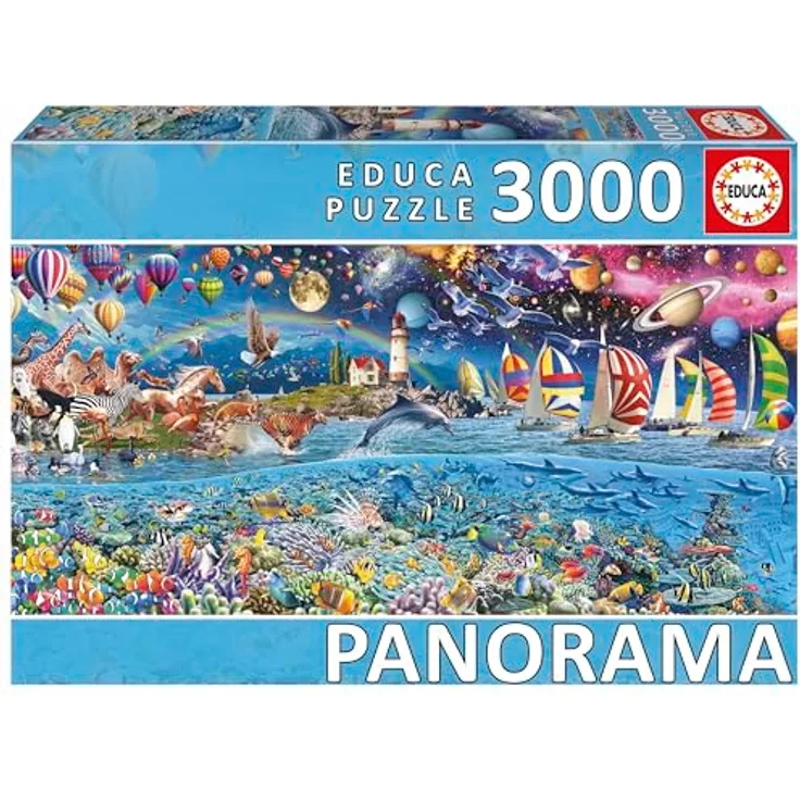 Educa Lebenspanorama - 3000 Teile Puzzle im Panoramaformat mit Service für verlorene Teile, 144 x 68 cm, für Erwachsene ab 14 Jahren
