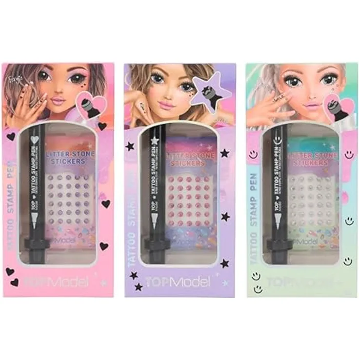 1 Stück TOPModel Tattoostift mit Glitzersteinen BEAUTY and ME 12745