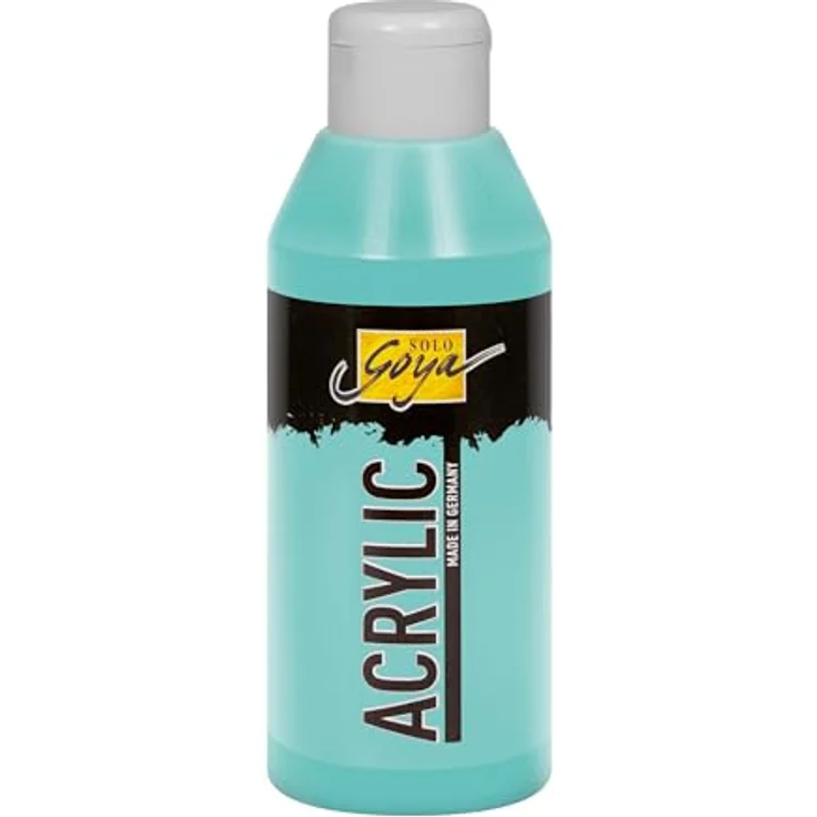 KREUL Solo Goya Acrylic türkisblau hell, 250 ml Acrylfarbe in Studienqualität, hochpigmentiert, wasserbasis, schnell matt trocknend, gut deckend, wasserfest – Bild 1