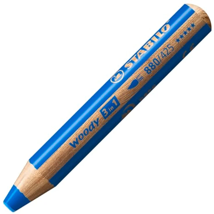 STABILO woody 3 in 1, Buntstifte im Tiger Design, 6 Stück mit Spitzer, hohe Deckkraft und Farbintensität, geeignet für Papier und glatte Oberflächen – Bild 4