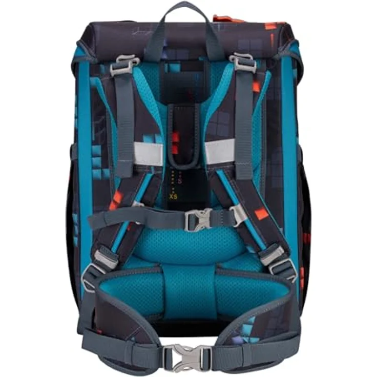 DerDieDas ErgoFlex Easy Schulranzenset 5-teilig Ninja Fighter, ergonomisch gepolstert, atmungsaktive Gurte, 27 x 40 x 18 cm, blau – Bild 3