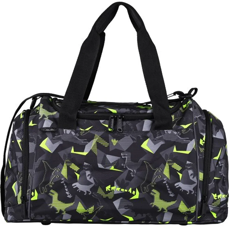 McNeill Sporttasche Dinopark, 37 cm, grau, 100% Polyester, ideale Kindersporttasche