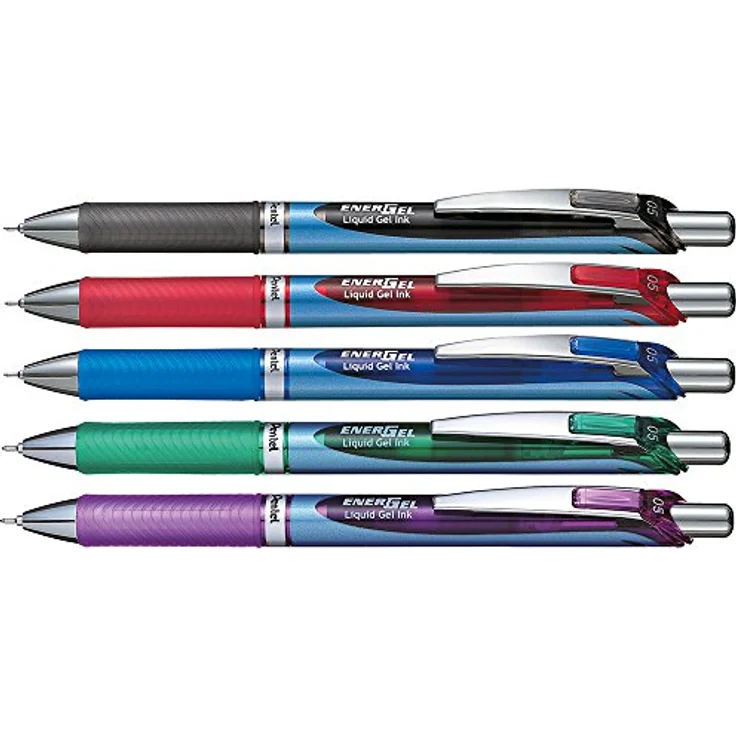 Pentel BLN75-BO Gel-Tintenroller EnerGel mit Druckmechanik und Nadelspitze, 1 Stück, 0.5 mm Ball – Bild 2