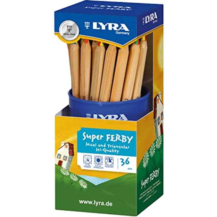 LYRA 3713361 3711180 Super Ferby 4-Color Runddose mit 36 4-Colorstiften, Sortiert , – Bild 2