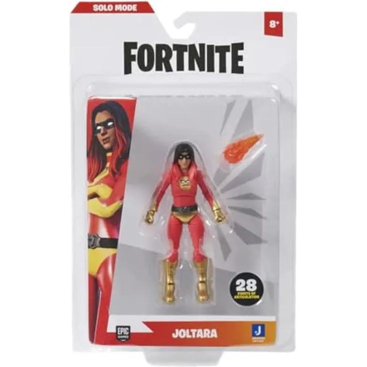 Fortnite Core Joltara Solo Mode, 10 cm Sammelfigur mit über 25 Gelenkpunkten und einzigartigem Erntewerkzeug