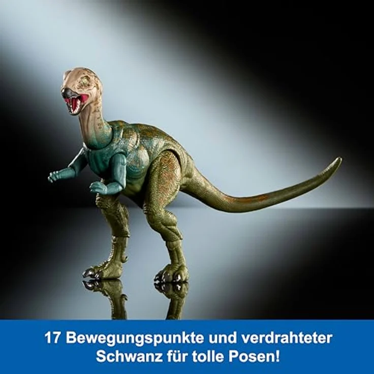 Mattel Jurassic World Dryosaurus Sammelfigur, 23 cm mit 17 Bewegungspunkten und austauschbarem Kiefer – Bild 3