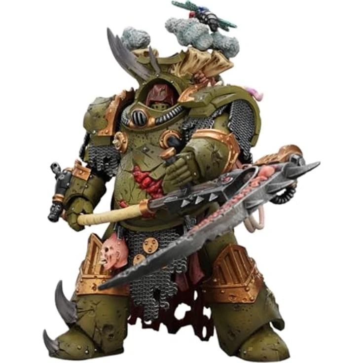 Joy Toy Warhammer 40k Actionfigur 1/18 Death Guard Deathshroud Terminator 1, 14 cm mit Manreaper und Plaguespurter Gauntlet, detailreich und beweglich – Bild 3