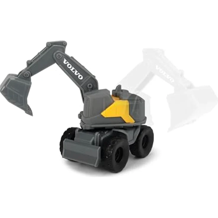 Dickie Toys Micro City Team, Spielset mit Volvo Dump Truck, Bagger, Fendt Traktor, Anhänger, Mercedes G-Klasse Polizei und Antos / Rosenbauer Feuerwehr – Bild 5