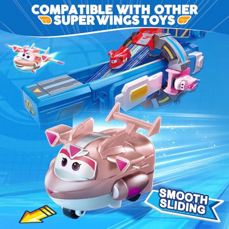 Super Wings Golden Girl Transformations-Flugzeug, 2-in-1 Action Figur, 5 cm großes pinkes Roboter-Spielzeug für Kinder ab 3 Jahren – Bild 3