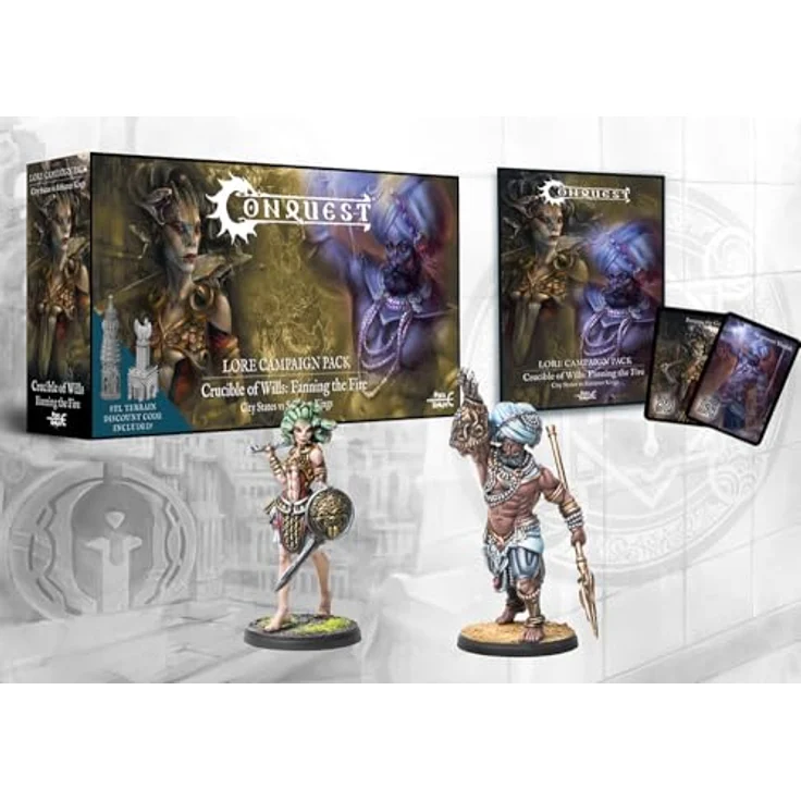 Para Bellum Wargames Conquest: Lore Campaign Pack: Crucible of Wills - Fanning The Fire, Kampagnenbuch mit Miniaturen und Kommandokarten – Bild 2
