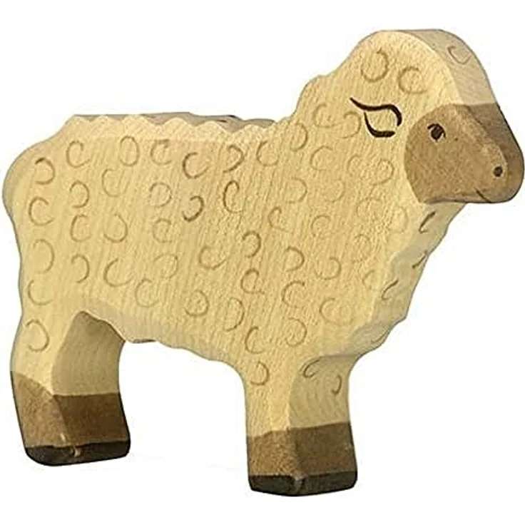 Holztiger 80073 - Schaf stehend - Holzfigur, Spielfigur - ca. 11 x 2,3 x 8,5 cm – Bild 2