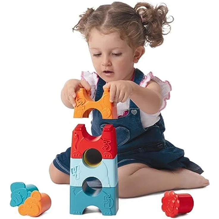 Chicco 2in1 Stapelturm Eco+ Turm der Tiere, kreatives Stapelspielzeug aus 80% recyceltem Kunststoff für Kinder ab 9 Monaten – Bild 6
