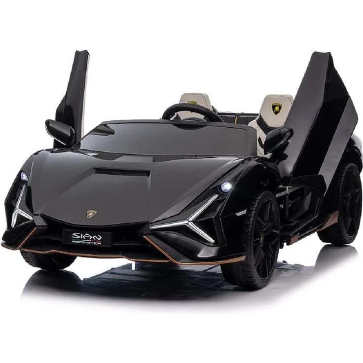 OTTO Elektro-Kinderauto Kinderfahrzeug - Elektro Auto "Lamborghini SIAN 2 Sitzer" - izenziert- 24V Akku, Ledersitz, Allradantrieb, Multimedia-Funktionen, 12 km/h, schwarz - Preisvergleich