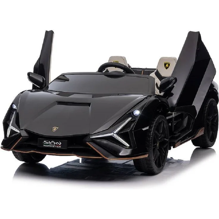 OTTO Elektro-Kinderauto Kinderfahrzeug - Elektro Auto "Lamborghini SIAN 2 Sitzer" - izenziert- 24V Akku, Ledersitz, Allradantrieb, Multimedia-Funktionen, 12 km/h, schwarz - Preisvergleich – Bild 1