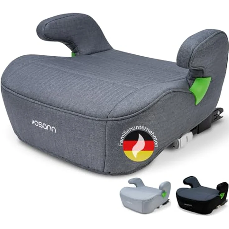 Osann Kindersitzerhöhung Junior Isofix i-Size, Sitzerhöhung Auto Kinder mit Isofix ab 126cm, Booster, schwarz – Bild 2