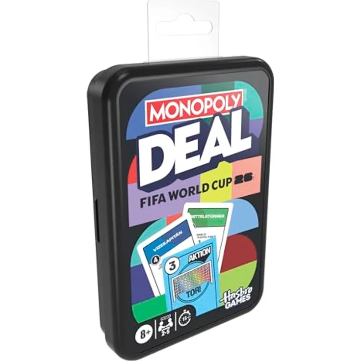 Monopoly Monopoly Deal FIFA World Cup 2026 Edition - Offiziell lizenziertes Fußball-Kartenspiel für 2 bis 5 Spieler, ab 8 Jahren, Spieldauer 15 Min, Deutsche Version – Bild 5