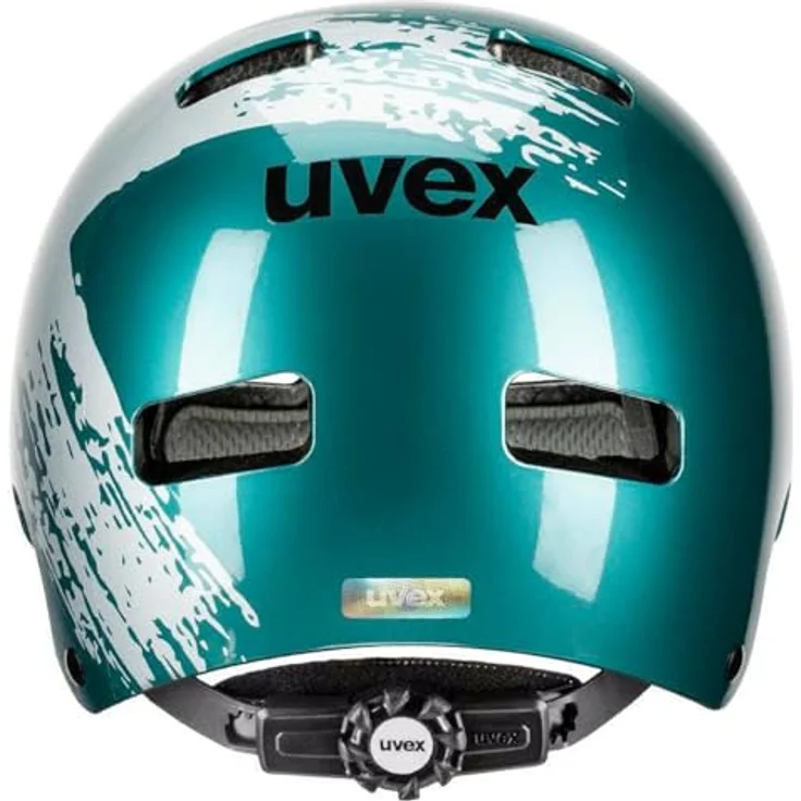 uvex Kid 3, robuster Fahrradhelm für Kinder mit individuellem Größenanpassungssystem, waschbarer Innenausstattung, Teal-Silver, 55-58 cm – Bild 5