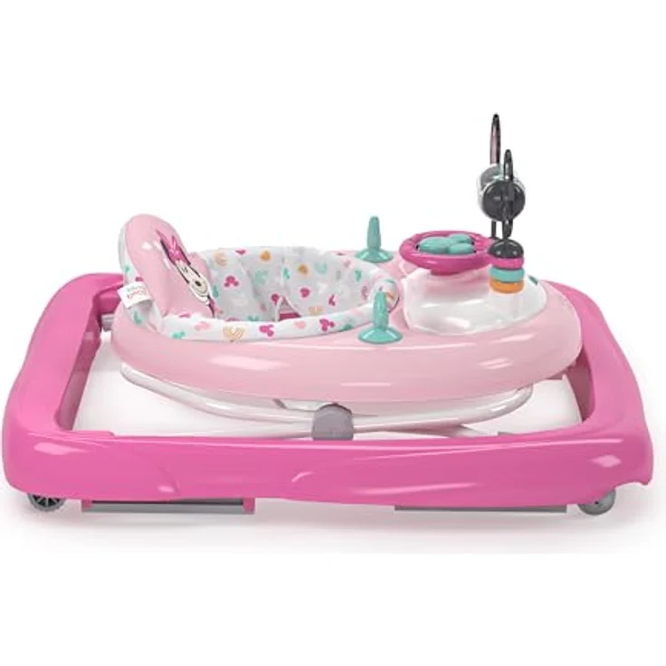 Bright Starts, Disney Baby, Minnie Mouse, Tiny Trek, Forever Besties, 2 in 1 Lauflernhilfe mit abnehmbarer Spielstation, Lichtern und Liedern, höhenverstellbar, Minnie Maus, 12825, pink – Bild 5