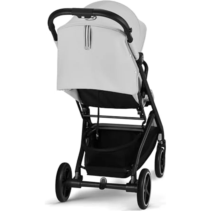 Cybex Gold Kinderwagen Beezy mit One-Pull Harness, Ab Geburt bis ca. 4 Jahre (max. 22 kg), Kompakt und ergonomisch, Fog Grey (Hellgrau mit schwarzem Rahmen) – Bild 5