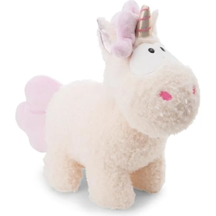 NICI Kuscheltier Einhorn Creamy Pink 32cm, weiches Plüschtier mit funkelndem Stirnhorn und Cupcake-Motiv, aus recyceltem Material, ideales Geschenk für Kinder und Erwachsene, weiß – Bild 1