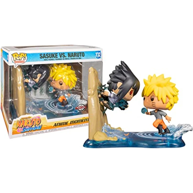 Funko Pop! Naruto Shippuden Naruto Vs Sasuke Exclusive Anime Moments, Sammelfigur mit exklusiver USA-Szene – Bild 2