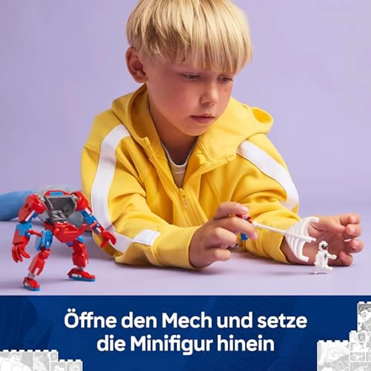 LEGO Marvel Spider-Man Mech vs. Anti-Venom - Superhelden Spielzeug mit beweglichen Armen, Beinen und Fingern - Geschenk für Kinder ab 6 Jahren 76308 – Bild 3