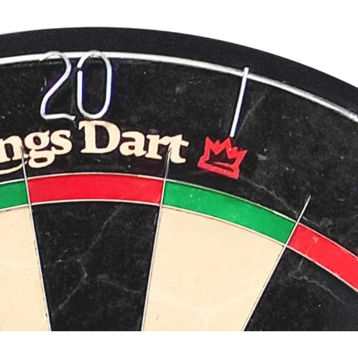 Kings Dart Steeldartscheibe Professional, Ø 45 cm aus Sisal mit präzisem Messerklingenstahl Spider, inklusive Wandaufhängung – Bild 2