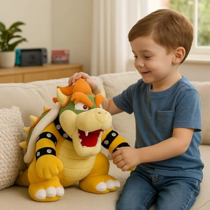 Together+ Plüschfigur Bowser, Nintendo-lizenzierte Kuscheltier in kuschelweicher Qualität – Bild 3