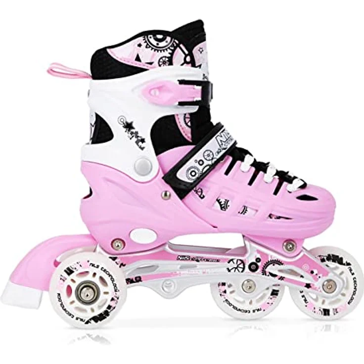 Nils Extreme Inline Skates 4in1 - Schlittschuhe Kinder - Inliner für Kinder und Erwachsene - ACEB7-Lager - Eislaufschuhe Kinder Verstellbare - Blau - Größe 39-42 - NH10906 – Bild 5