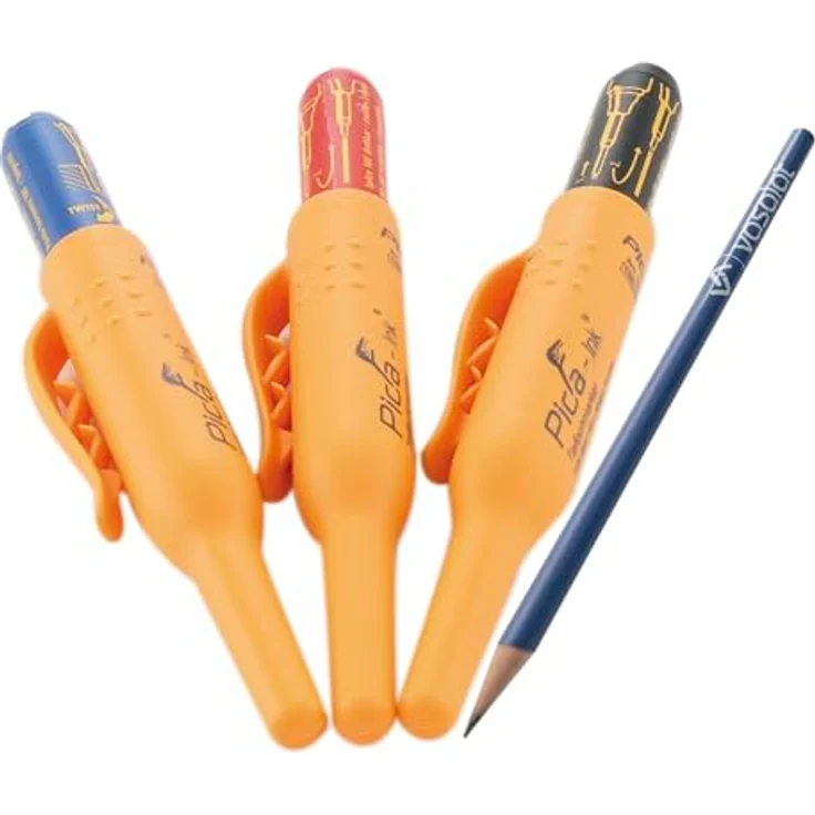 vasalat Pica Tieflochmarker Set, Bohrlochmarker in schwarz, blau und rot mit patentierter Teleskopspitze, 1,5 mm Strichbreite – Bild 1