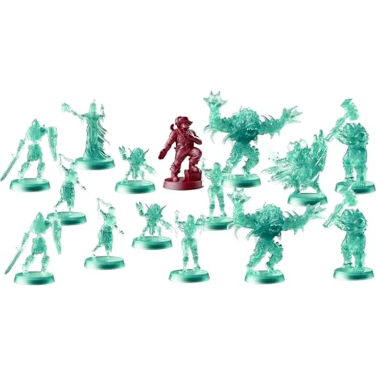 Avalon Hill HeroQuest Die Geisterkönigin Abenteuerpack, Miniaturen Pack mit 15 unbemalten, türkisgrünen Geisterfiguren – Bild 4