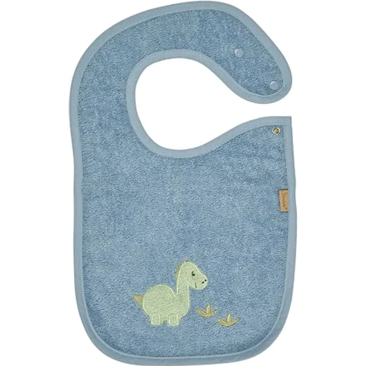 Sterntaler Dino Rexi Lätzchen, Baby-Lätzchen aus saugfähiger Baumwolle mit Druckknopfverschluss, blau – Bild 3
