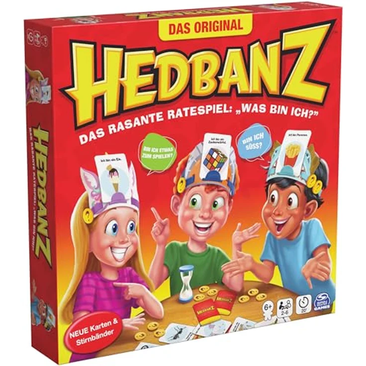 Spin Master Games Hedbanz Neuauflage (2025), das rasante Ratespiel für 2-6 Spieler*Innen ab 6 Jahren mit 6 individuellen Stirnbändern und 70 Bildkarten – Bild 5