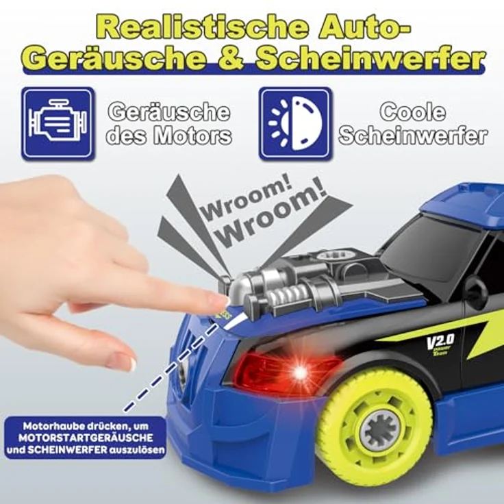 Pup Go Auseinander Nehmen Auto, 26-teiliges Spielzeug mit elektrischer Bohrmaschine, geeignet für Kinder ab 3 Jahren, inklusive 4 Ersatzschrauben – Bild 5