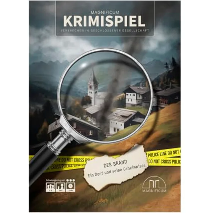 MAGNIFICUM Krimispiel: Der Brand - EIN Dorf und Seine Geheimnisse, Detektivspiel, Escape Room Spiel für Erwachsene, Realitätsnahes Krimispiel für zu Hause, barrierefrei für Menschen ohne Gehör, von echten Kriminologen getestet