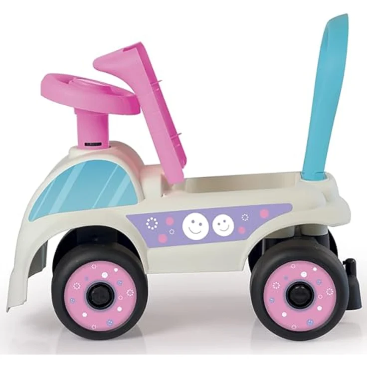 Dolu Walk & Drive, Fuß-zu-Boden-Ride-On-Auto für Kinder von 12 bis 36 Monaten, weiß, mit Hupe und praktischer Aufbewahrung unter dem Sitz – Bild 4