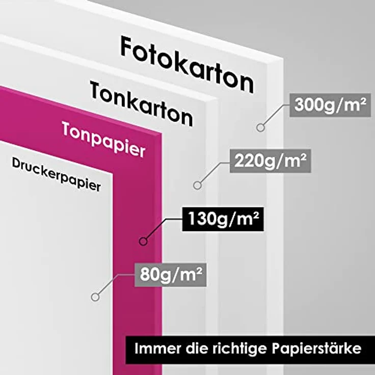 OfficeTree 70 x Tonpapier Rosa A4 - Bastelpapier 130g/m² - 7 Rosa Töne - Fotokarton A4 zum Basteln und Gestalten - Rosa Papier A4 - Bastelpapier Lila - Tonpapier Pink - Origami Papier A4 – Bild 4