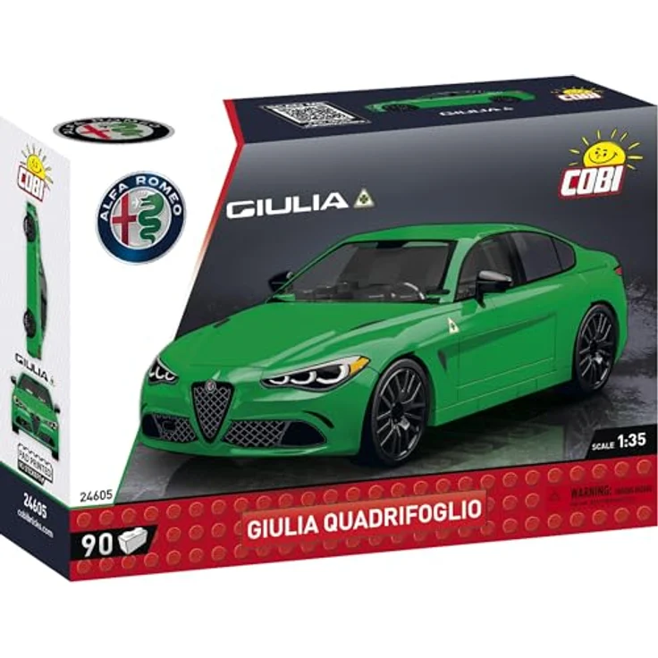 COBI Alfa Romeo Giulia Quadrifoglio, Modellfahrzeug aus Bausteinen, made in EU – Bild 3